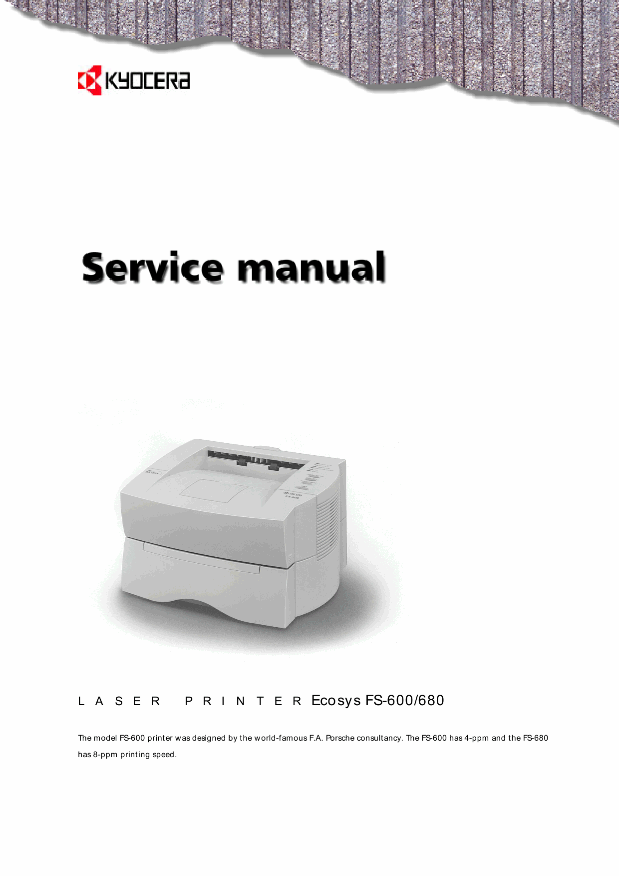 KYOCERA LaserPrinter FS-600 680 Parts and Service Manual-1